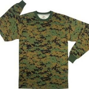 Camouflage T-Shirts Digital Camo T-Shirt Long Sleeves