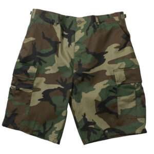 Woodland Camo BDU Military Shorts - Poly Cotton